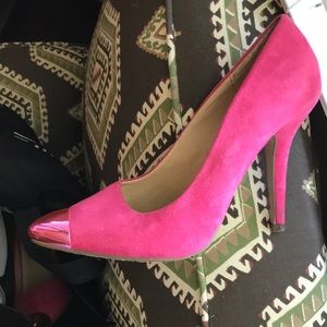 Hot pink shiny toe 3inch stiletto 8.5